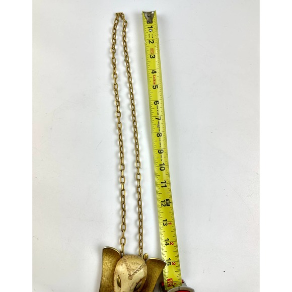 Vintage 1970's Luca Razza Elephant Necklace Oversized Statement Estate Piece - Picture 9 of 11